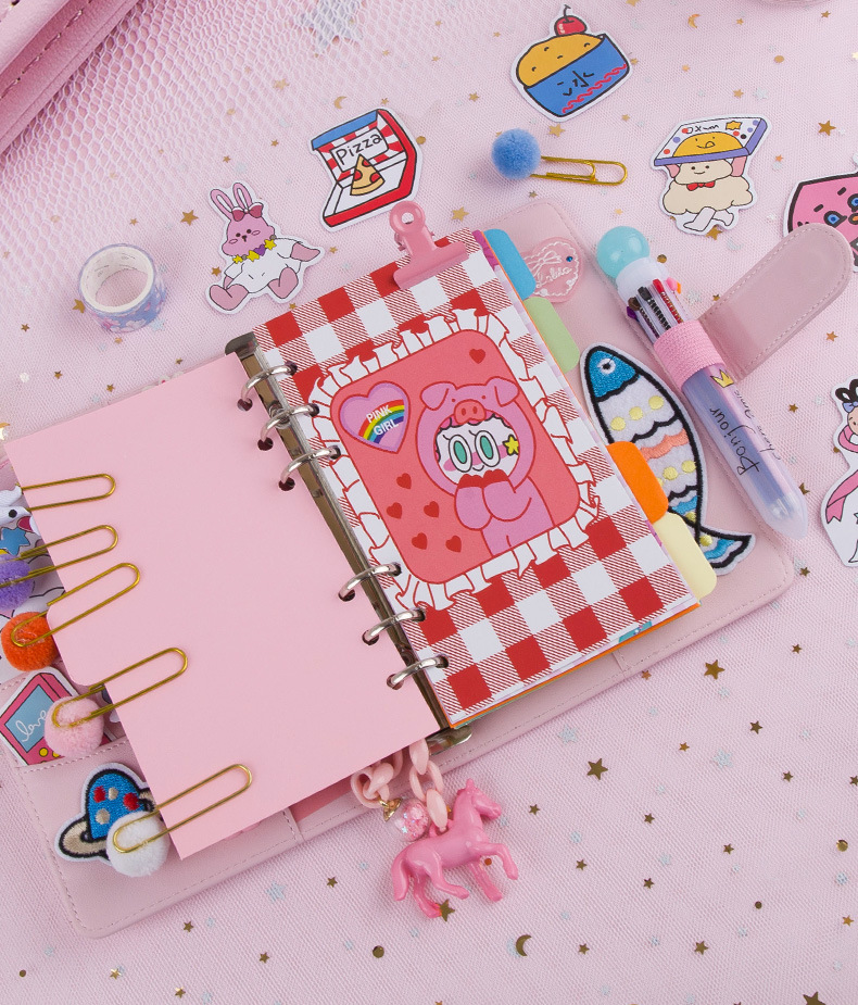 少女心手账本可爱套装超萌活页手帐笔记本子儿童小学生日记本简约