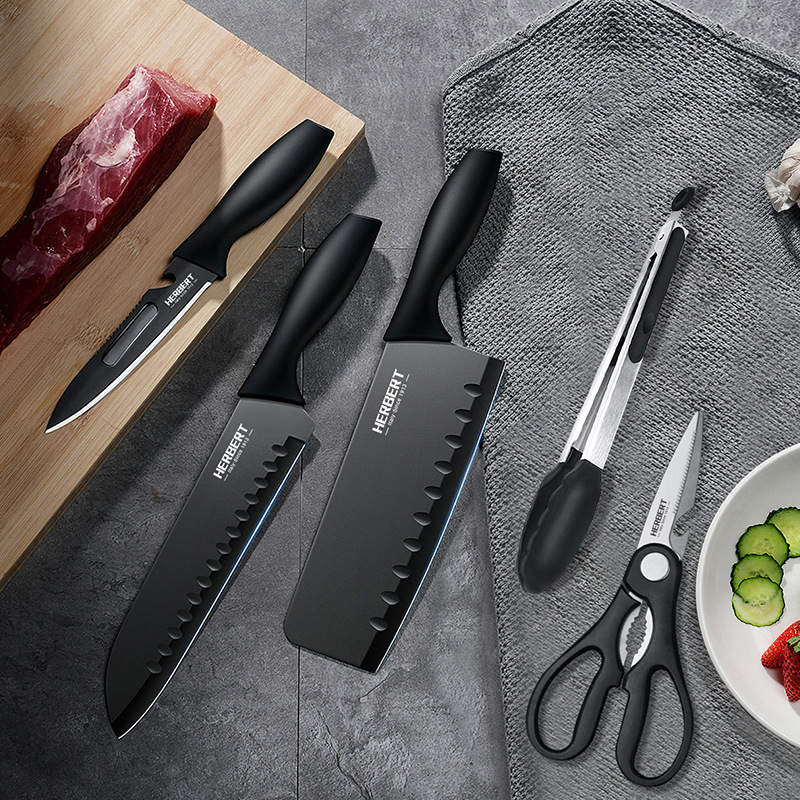 herbert米兰锋尚刀具五件套切肉刀厨房套装家用组合五件套批发