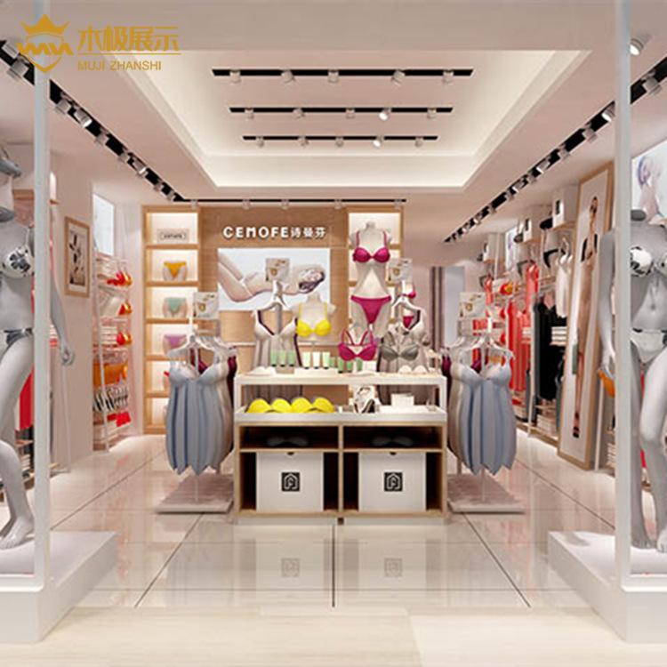 商场购物中心品牌内衣展示柜 连锁文胸内衣店中岛柜货架 专柜装修