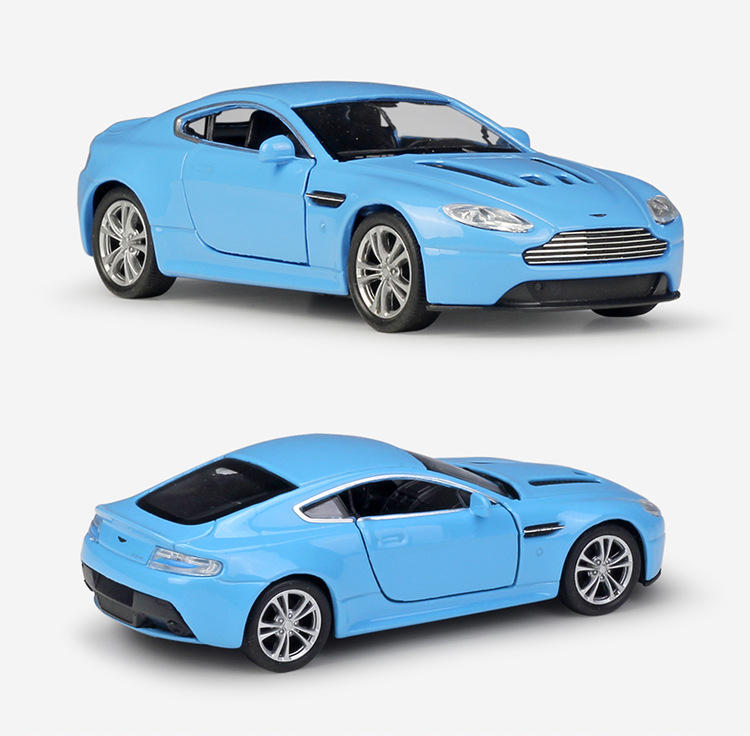 welly威利 1:36阿斯顿马丁v12 vantage仿真合金汽车模型回力车
