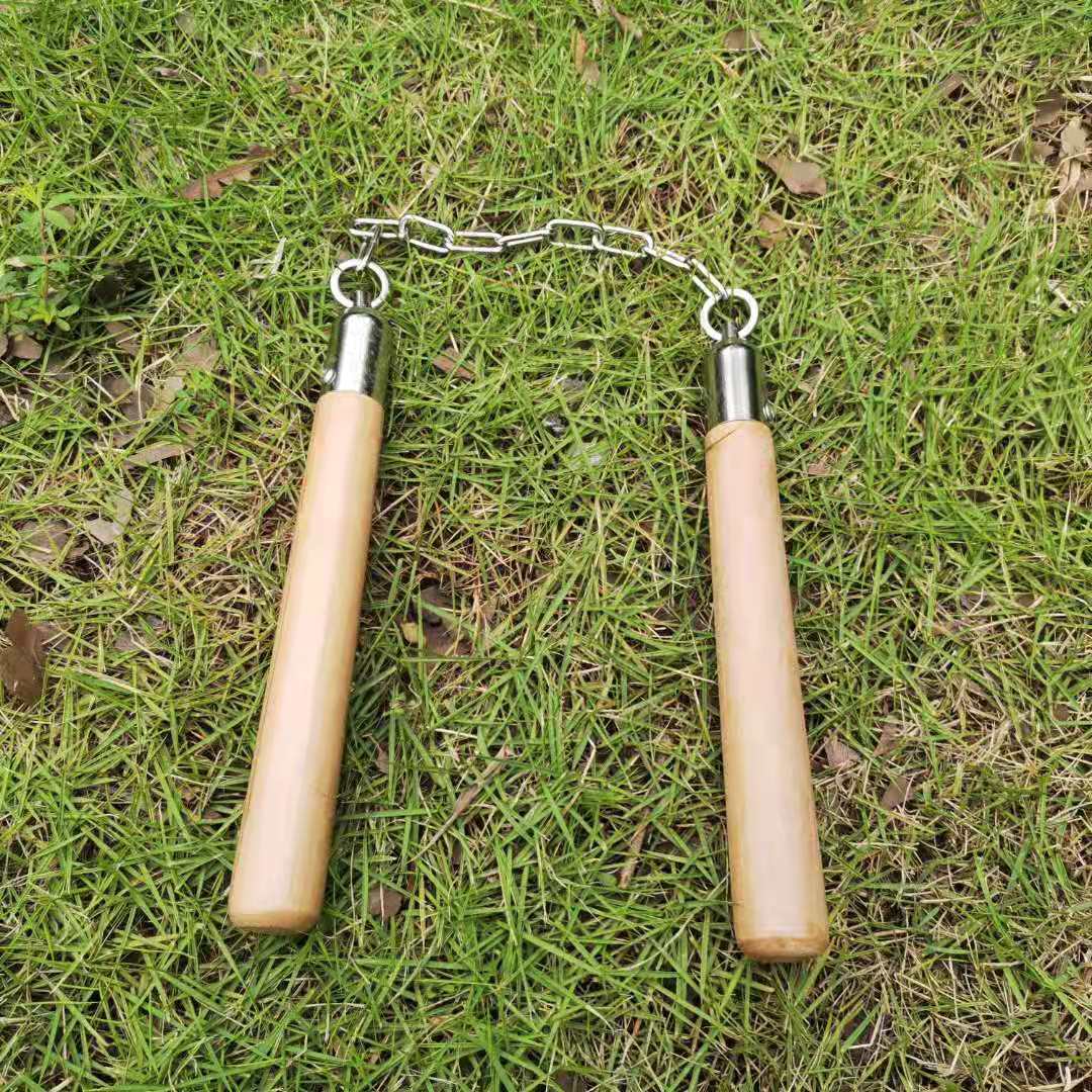 小号木头双截棍 男女户外防身二节棍 双节棍 实战教学表演健身棍