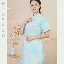 【万木云裳】新中式国风服饰改良款旗袍禅意风连衣裙夏季短袖