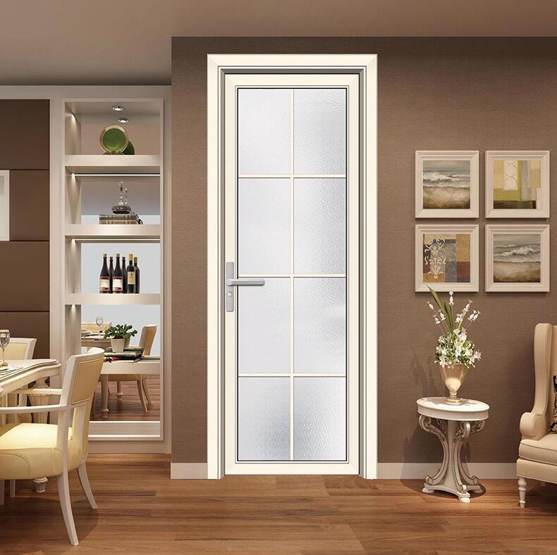 钛镁铝合金平开门 中空钢化玻璃静音 阳台客厅厨房厕所卫生间隔断