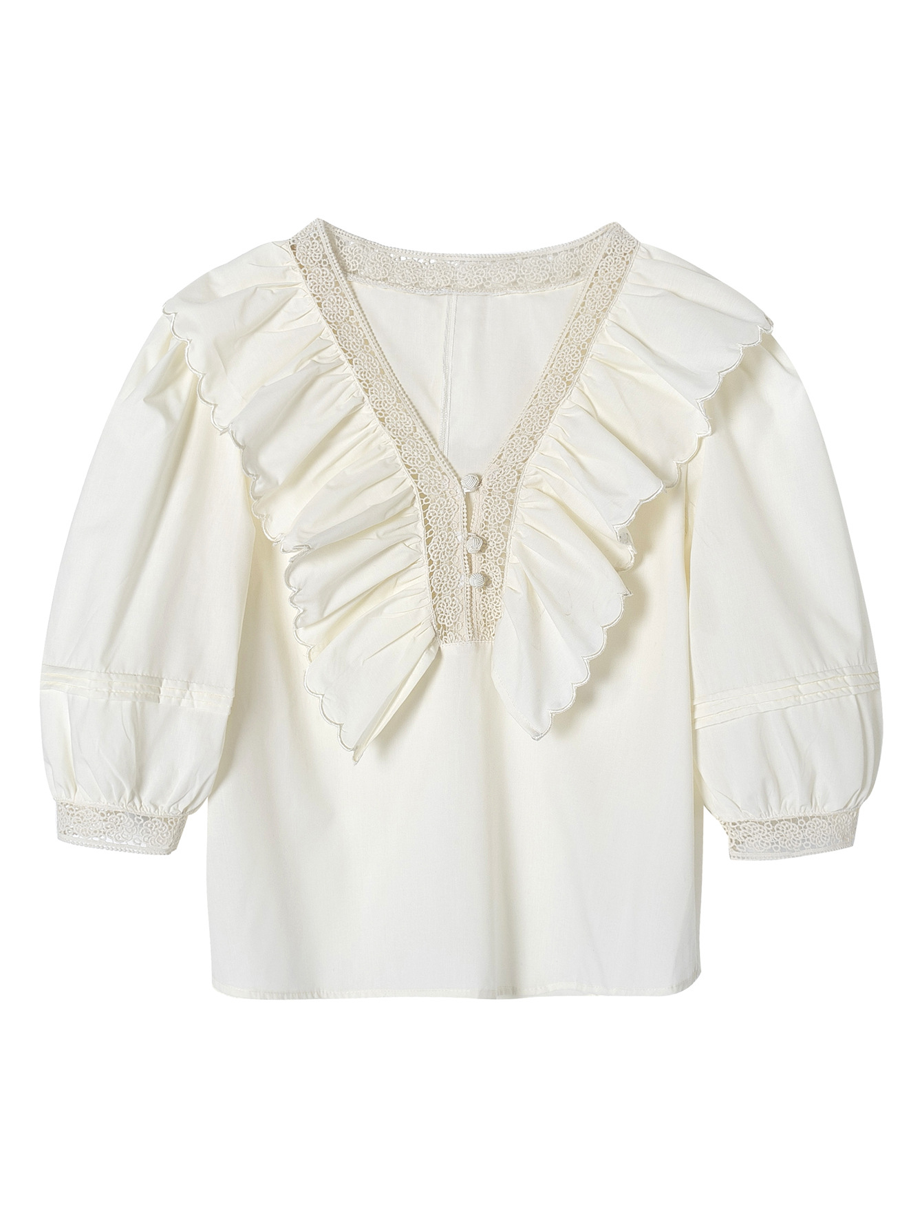 英伦风七分袖衬衫