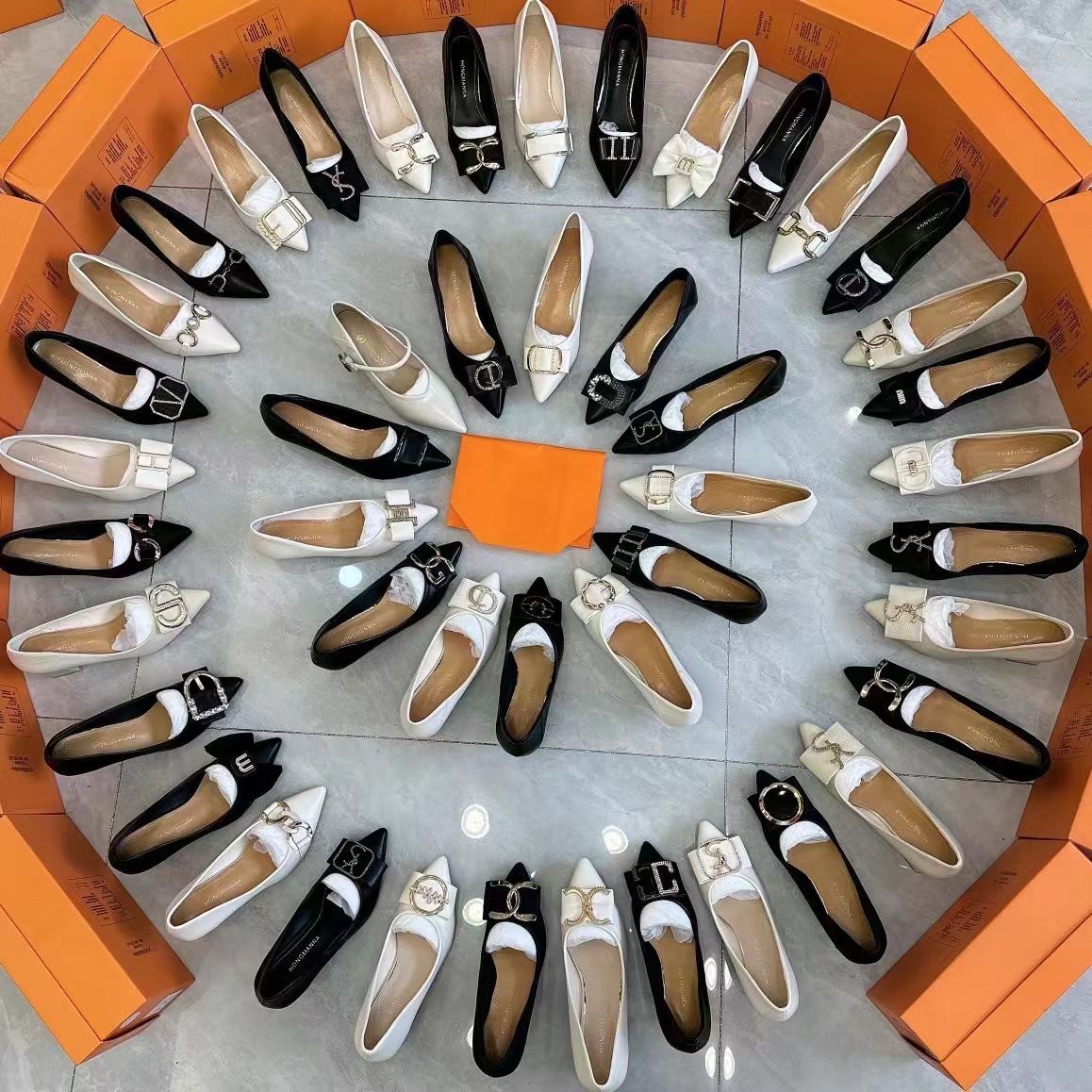 春夏季气质新款细跟高跟女款鞋米白色小香风黑色单鞋杂款外贸批发