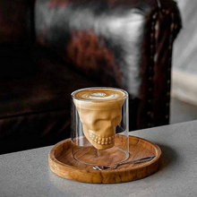 玻璃杯创意透明玻璃骷髅头杯ins咖啡鸡尾酒杯异形个性玻璃单层杯