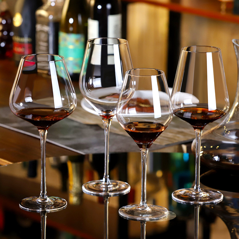 红酒杯套装家用奢华水晶杯高脚杯大号2个情侣欧式醒酒器酒架套装