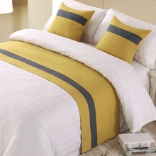 床旗宾馆酒店床上用品布草纯色床尾巾床尾垫床尾条装饰条