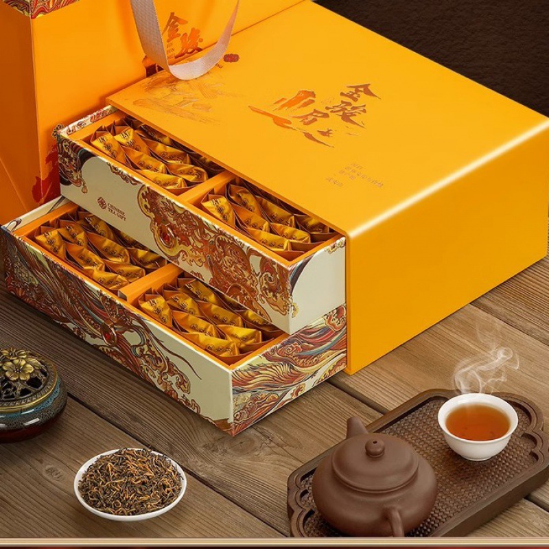 2023新茶特级金骏眉红茶茶叶桂圆香浓香金俊眉礼盒装500g-阿里巴巴