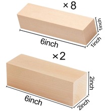 跨境专供10件装松木雕刻积木套件矩形木块用于 DIY 雕刻手工
