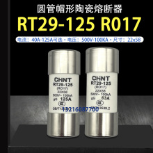 CHNT熔断器22*58 RT29-125A R017 10A16A20A32A40A 50A保险丝500V