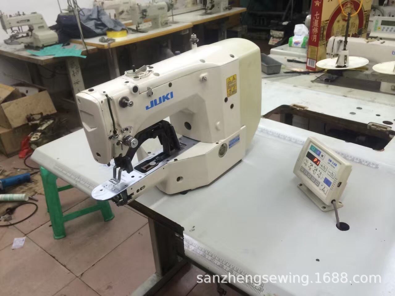 二手juki 1900a电脑套结机 电脑打枣机 服装打结机 工业缝纫机