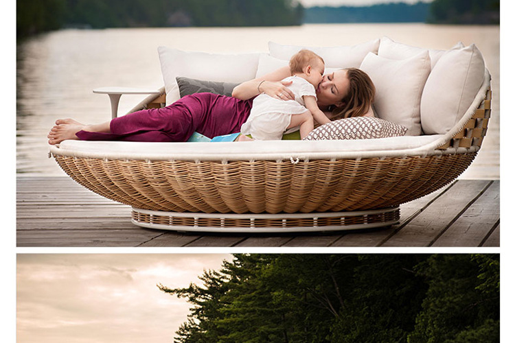 户外网红民宿鸟巢秋千藤编圆形吊床吊椅花园双人吊篮吊床沙发圆床