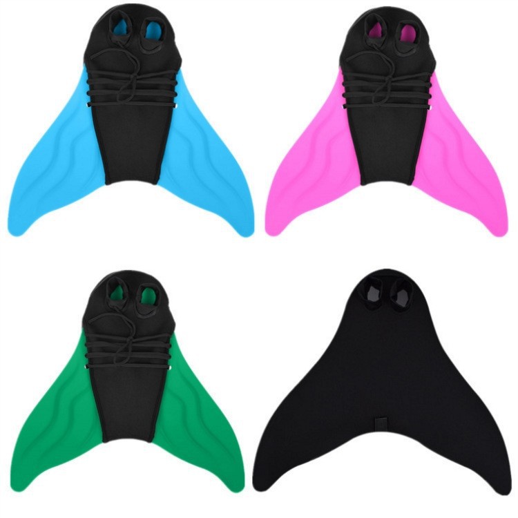 Factory Direct Supply Internet Hot New Single Piece Flippers Adult and Children Flippers Mermaid One-Piece Flippers Swimming Equipment