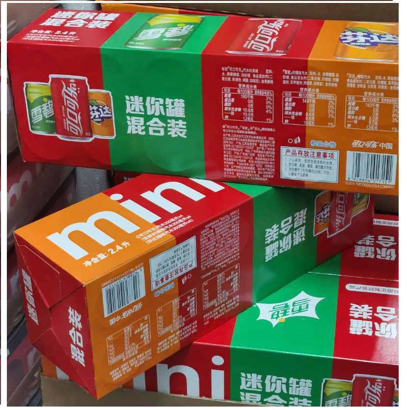 小ml罐装一箱雪碧芬达混装组合易拉罐整箱小瓶饮料