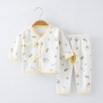 新生儿衣服 婴儿内衣套装 婴儿长袖系带和尚服0-3-6个月服装.纯棉