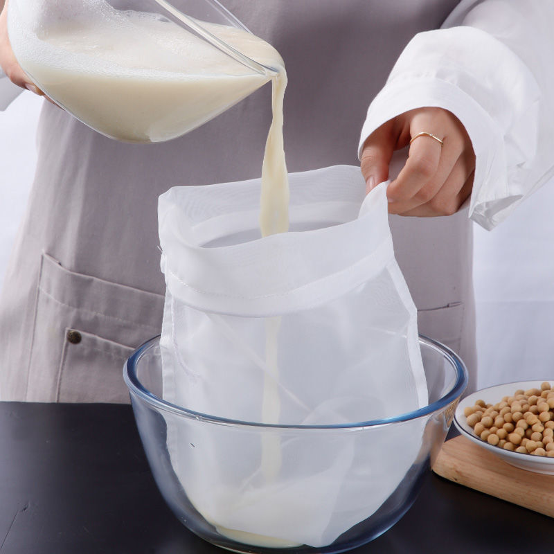 豆浆过滤网细纱布过滤袋厨房果汁蔬菜葡萄酒渣过滤布茶包网格网