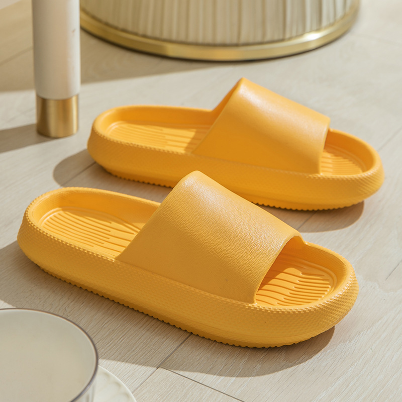 New Style Drooping Slippers 2023 Summer Women's Home Non-Slip Bathroom Bath Thick Bottom Couple Coconut Sandals Wholesale