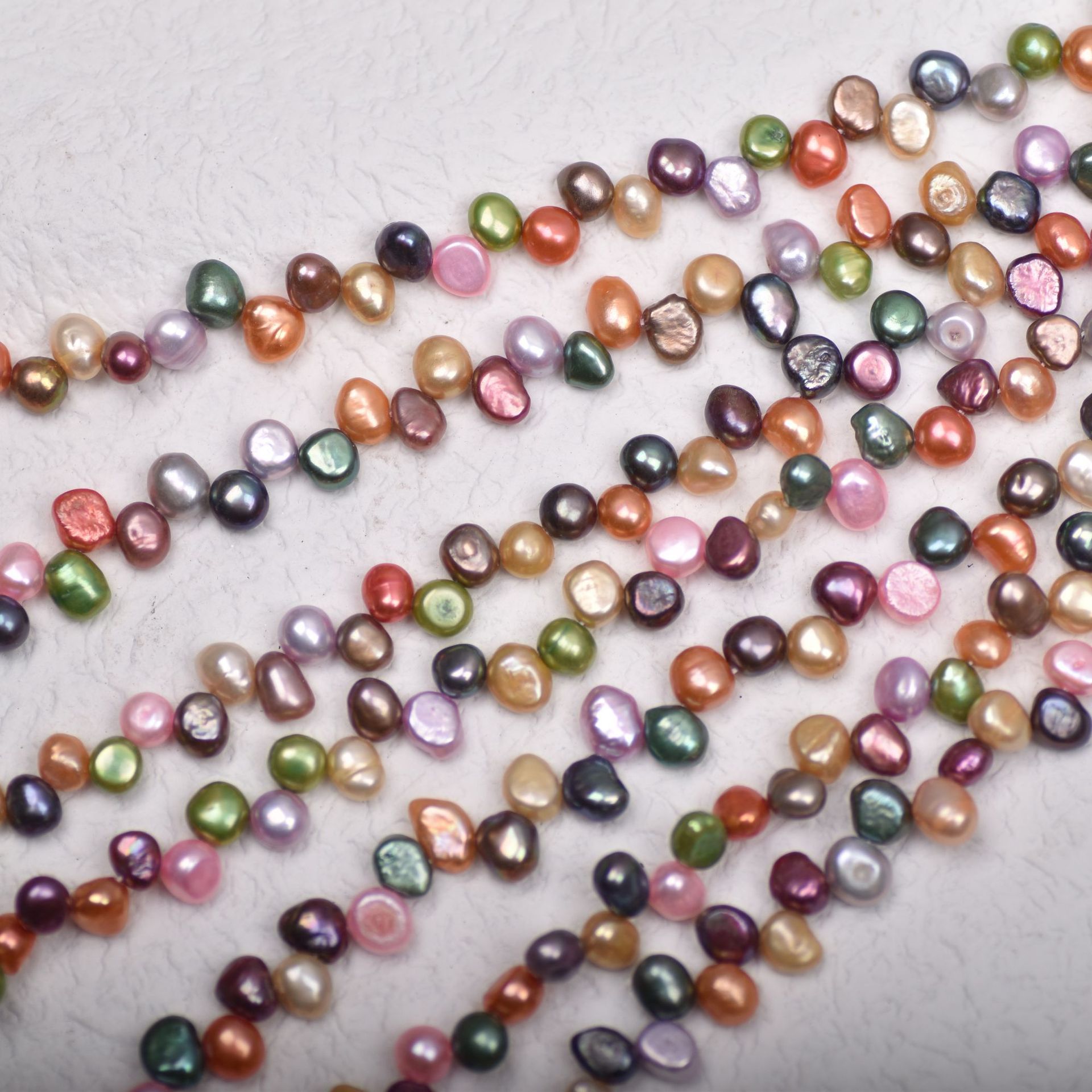 9万克称斤巴洛克不规则异形混彩美甲小珠子 约3mm天然淡水珍珠散珠