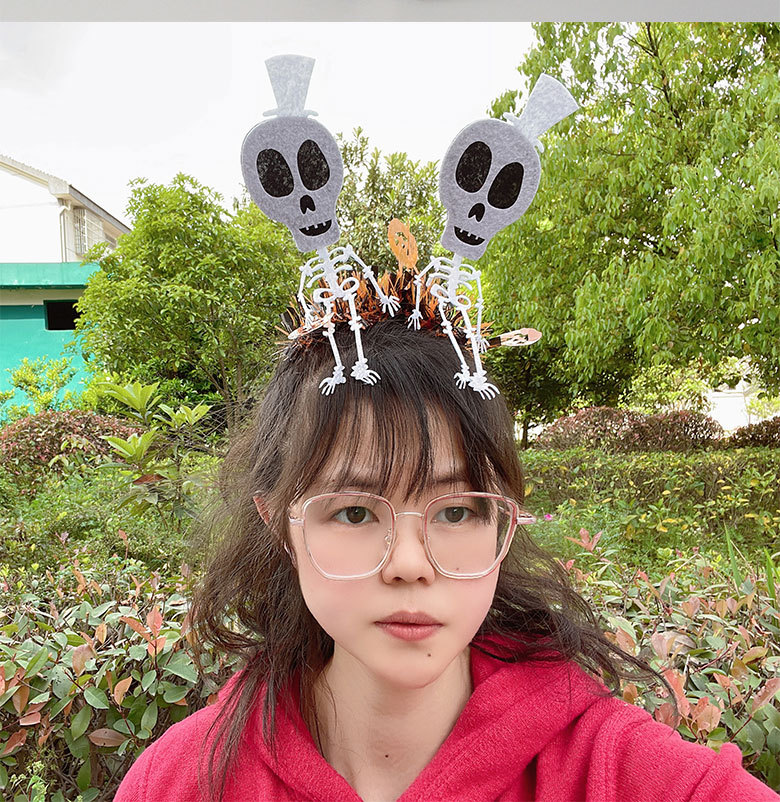 万圣节头饰南瓜发箍黑色恶魔角头箍发夹儿童可爱搞怪发卡女发饰品