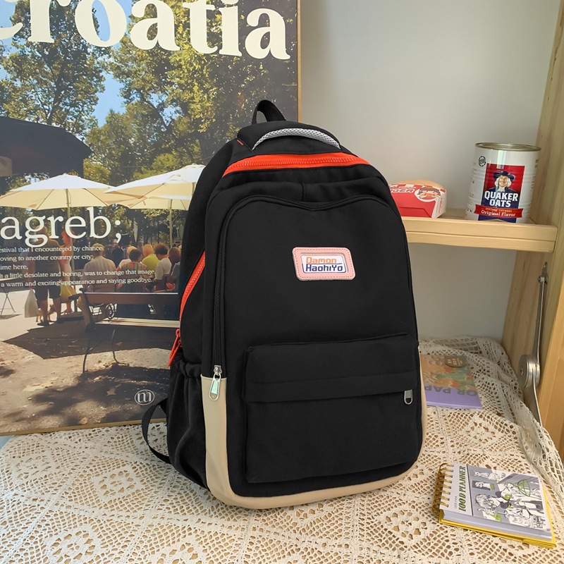 New Schoolbag Female Junior High School Student Backpack Lightweight Simple College Student Trip Backpack