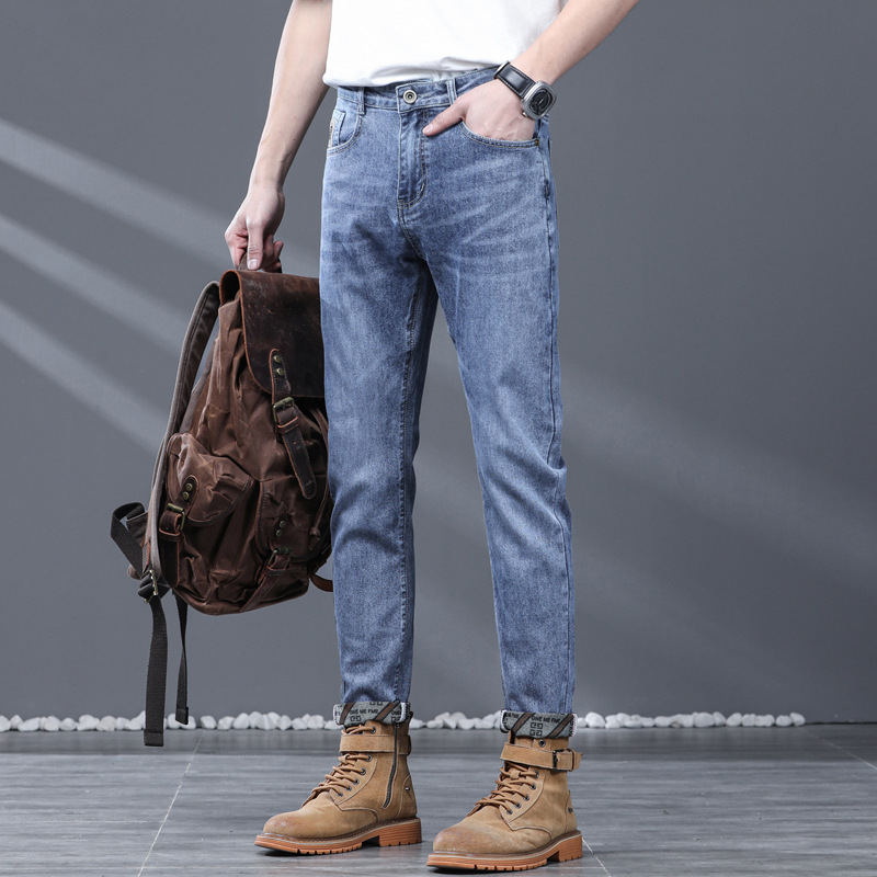 Men's Jeans 2023 Spring New Korean Style Fashion Brand Fashion Casual Handsome Men's Trousers Men's Hair Generation