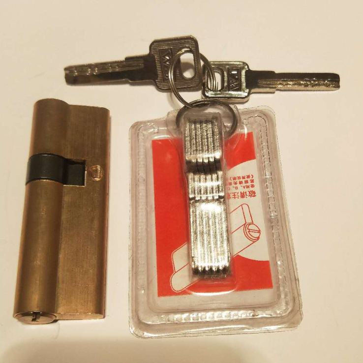 纯铜锁芯步阳防盗门锁匠进户门ab锁芯嘉卫牌促销大锁芯配钥匙