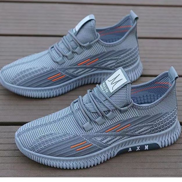 One Piece Dropshipping Spring and Summer New Fly-Kit Mesh Sneaker Soft Sole Lightweight Breathable Casual Shoes Student Running Shoes