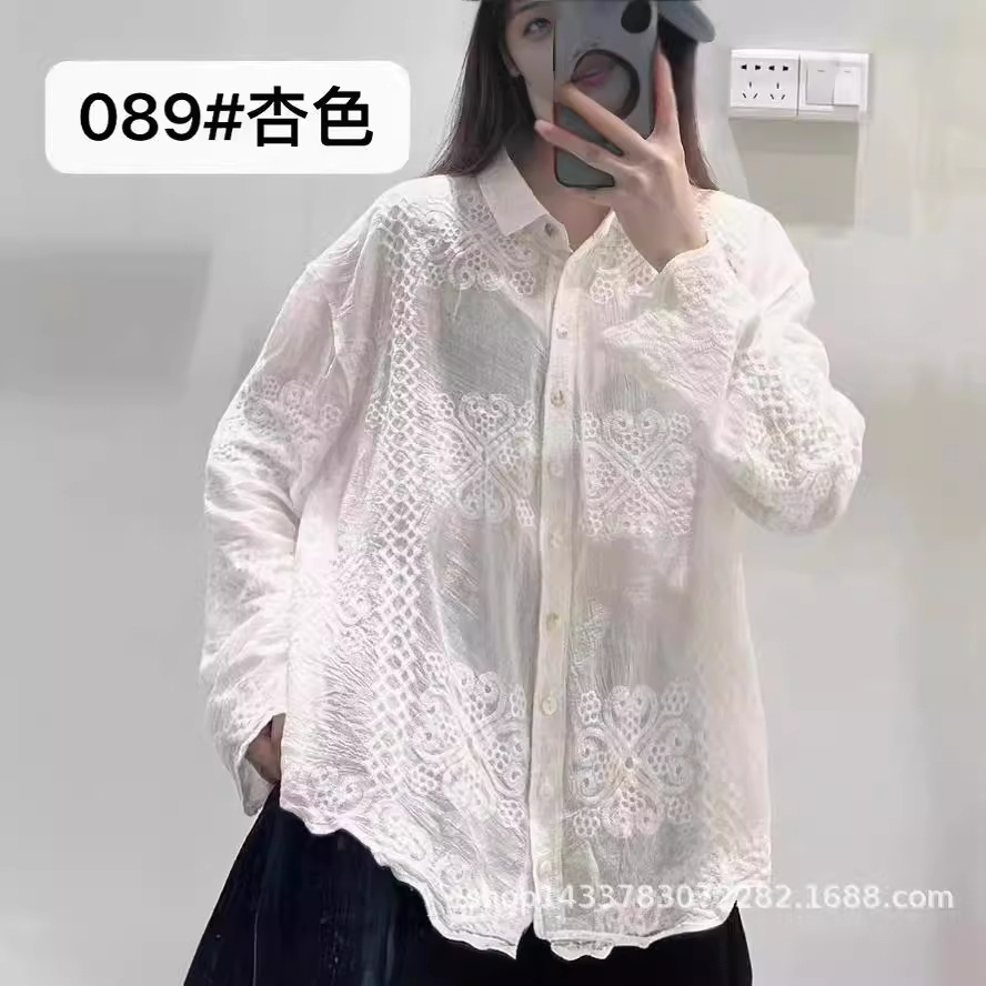 早春新款棉布长袖衬衫女宽松休闲白色上衣别致气质不规则时尚衬衣
