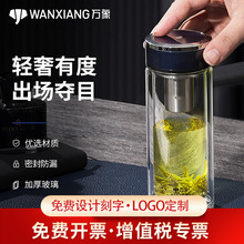 万象双层玻璃泡茶杯男女士加厚单层水杯杯子U32/U33/V32L/V33L