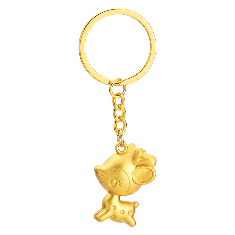 Yilu Has Your Little Lucky Deer Keychain Yi Lu Ping An Keychain Pendant Car Key Ring Key Handbag Pendant