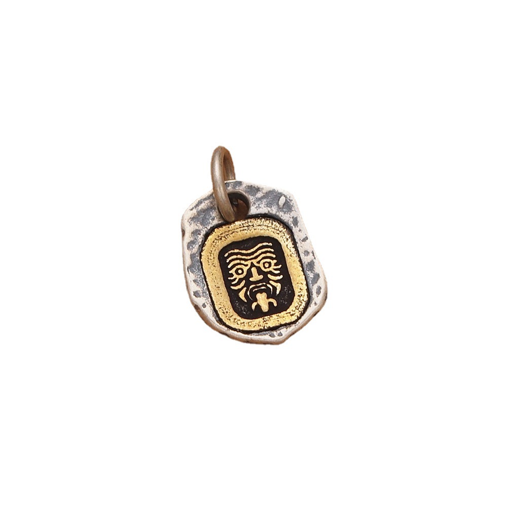 S925 Sterling Silver Zachilam Pendant Tibetan Legend Crafts Diy Decorative Pendant Clip Tibetan Style Silver Accessories