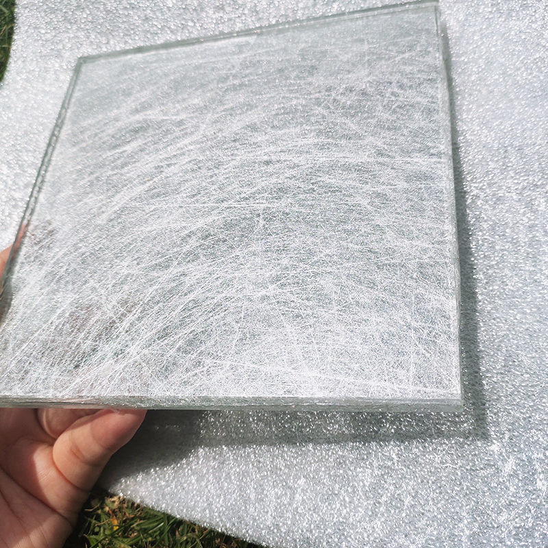 双层夹丝玻璃彩绘轻奢夹胶屏风钢化玻璃雕花艺术玻璃隔断墙