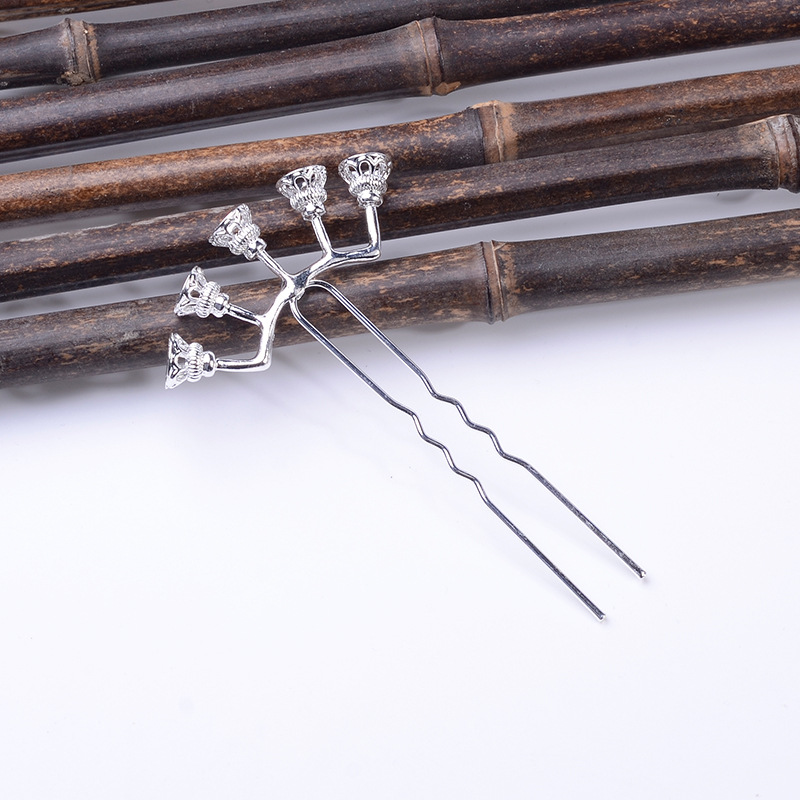 Alloy Material New Nine Row Size Hairpin DIY Antique Accessories Handmade Material Factory Wholesale