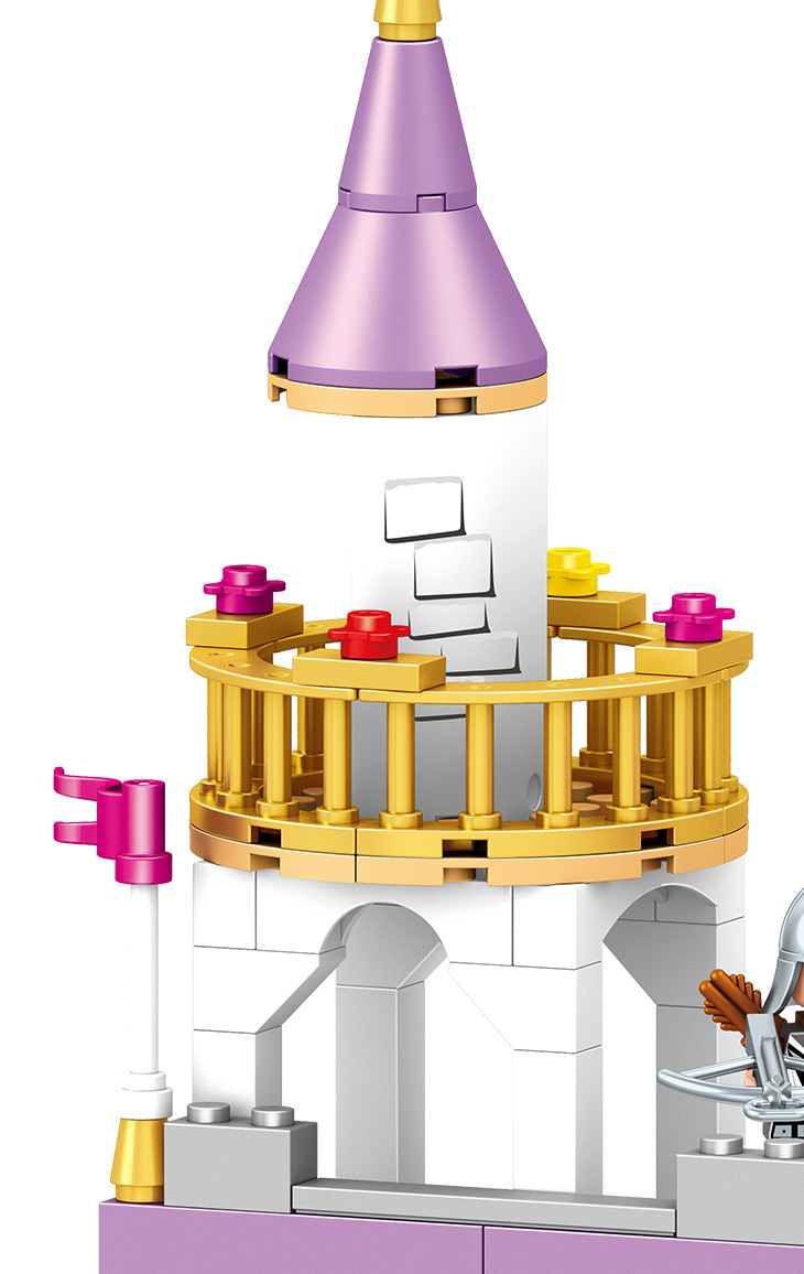 兼容乐高小颗粒温莎城堡哈尼克卫皇城门左右城墙可爱拼插积木