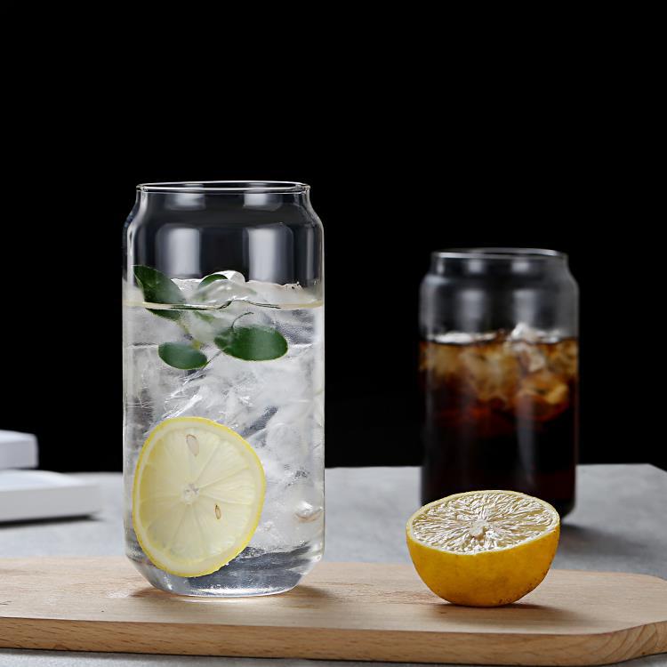 可乐造型玻璃单层玻璃杯家用大容量可乐果汁饮料花茶冷饮单层杯