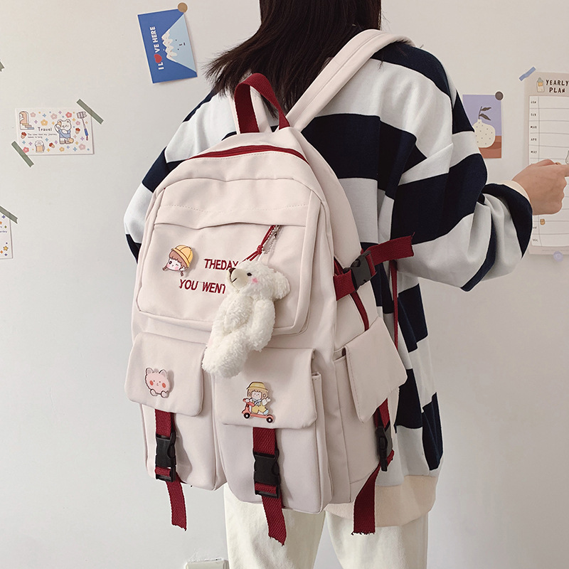 Cute Ins Style Schoolbag Female Large Capacity Korean High School Student Junior High School Student Campus Backpack College Students' Backpack