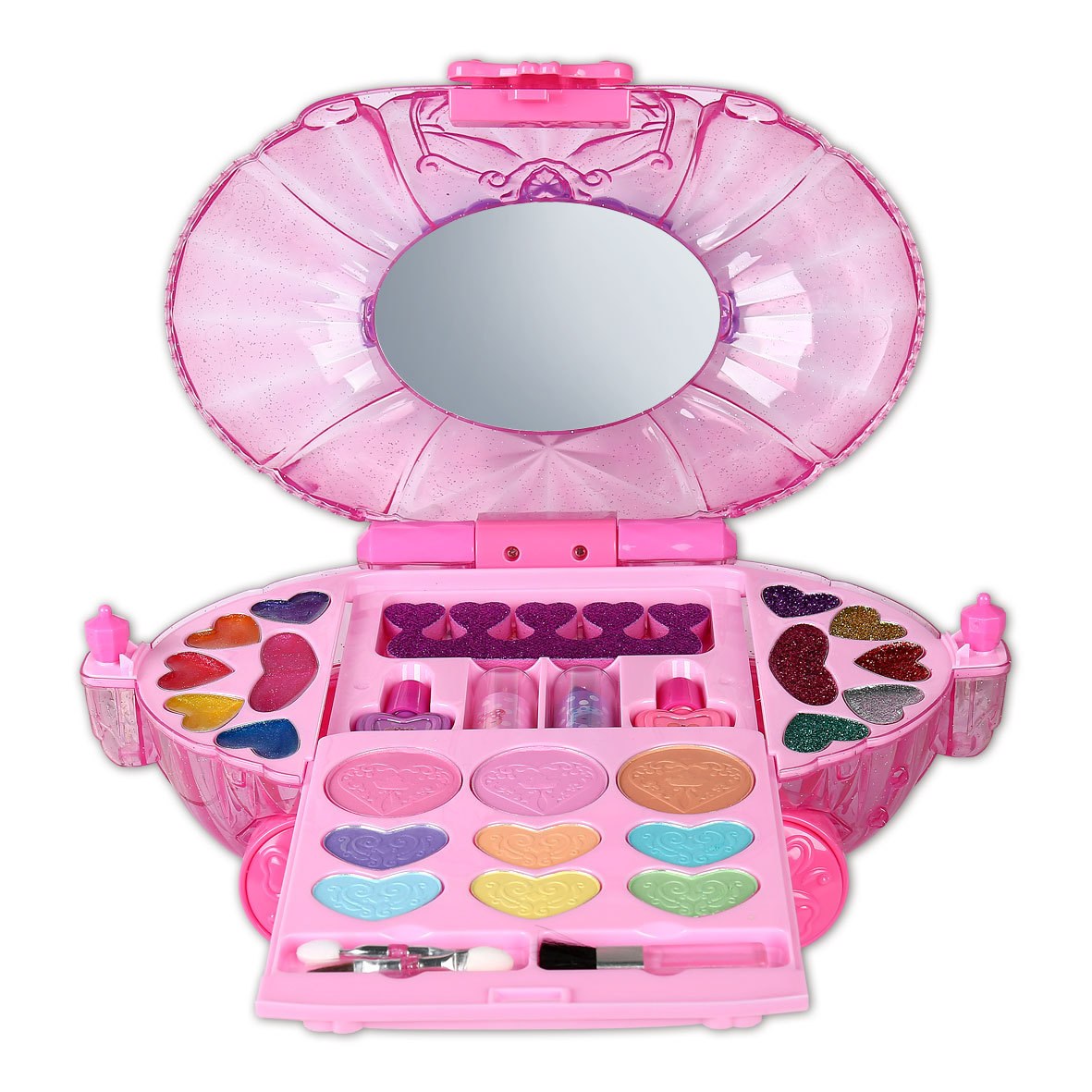 儿童化妆品玩具套装无毒女童指甲油小女孩公主彩妆盒3一9生日礼物