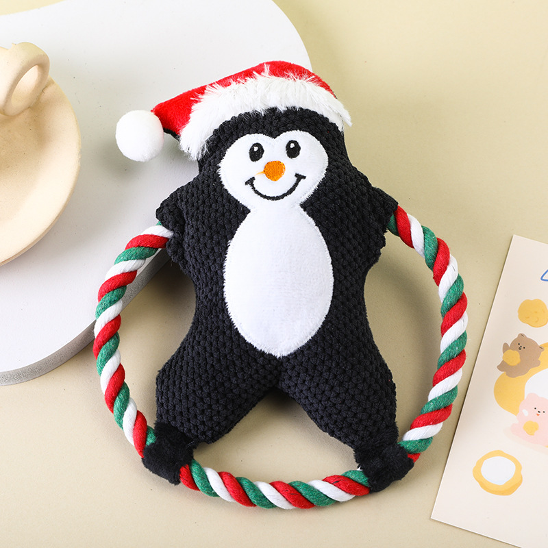 New Christmas Series Pet Plush Toy Molar Long Lasting Sound Toys Self-Hi Relieving Stuffy Supplies in Stock Wholesale