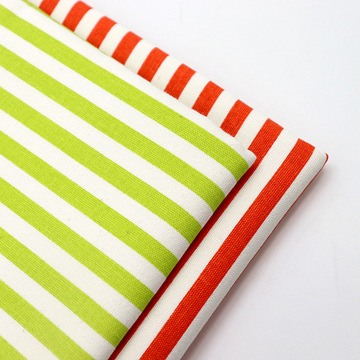 8安纯棉帆布绿细条纹面料印花帆布粗线条纹红白蓝8安纯棉印花帆布