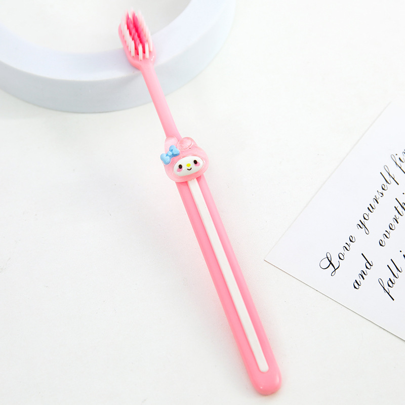 Cute Cartoon Soft Bristle Toothbrush Candy Color Student Adult Household Fine Bristle Toothbrush Cleaning Tooth Protection Toothbrush Single Pack