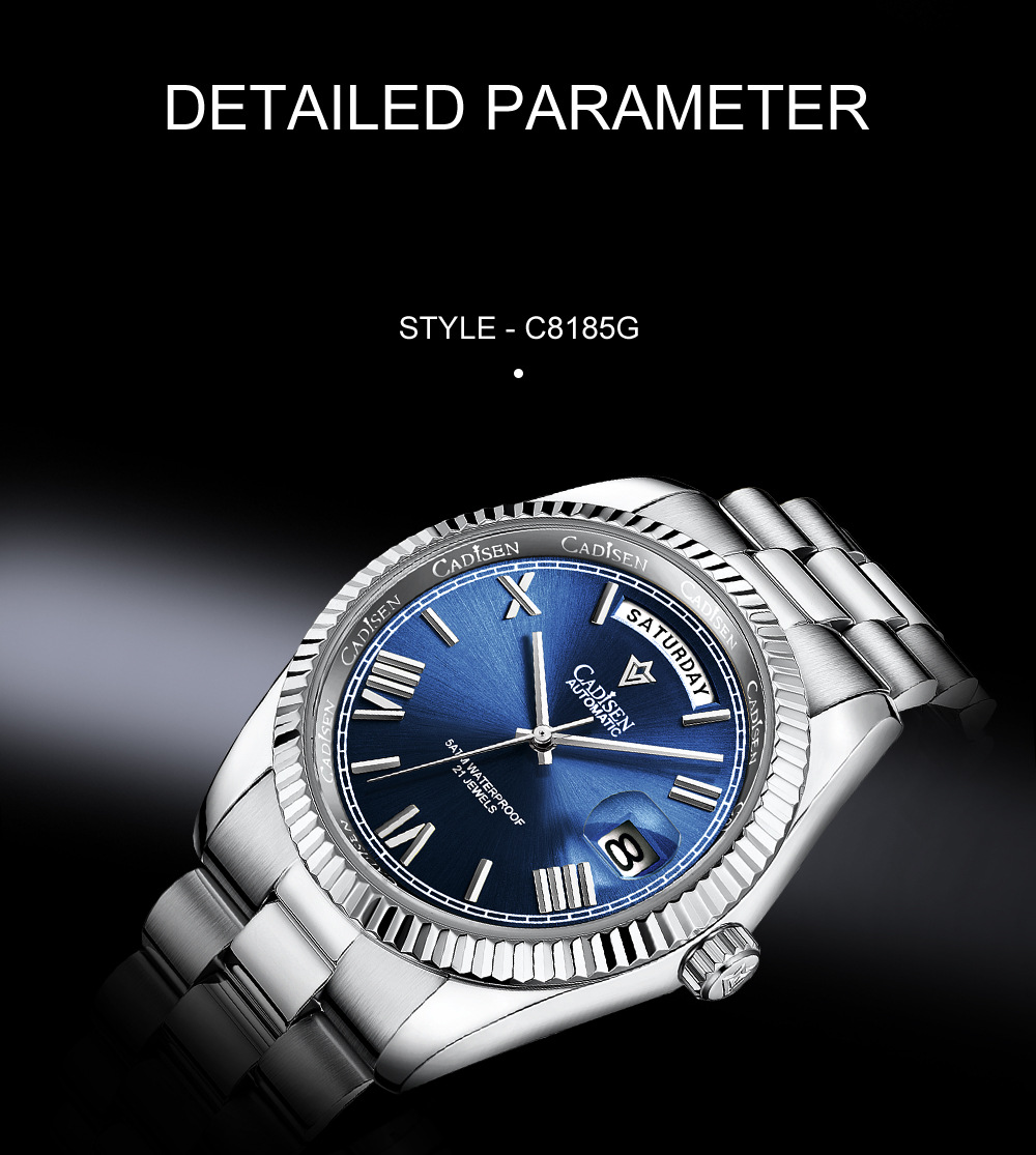 2021新款卡迪森手表日志型男士机械表8285机芯蓝宝石玻璃防水手表