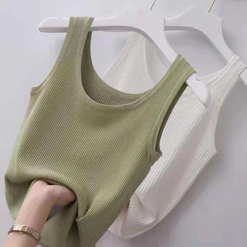 40.00 Kg-100.00 kg Camisole Women's Large Size Slim Fit Outer Wear Inner Wear Bottoming Shirt Sleeveless Thin Factory Direct Sales