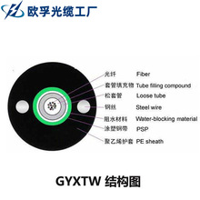 GYXTW/GYXTZW-6A1b/6A1a室外6芯多模光纤铠装光缆 62.5/50千兆