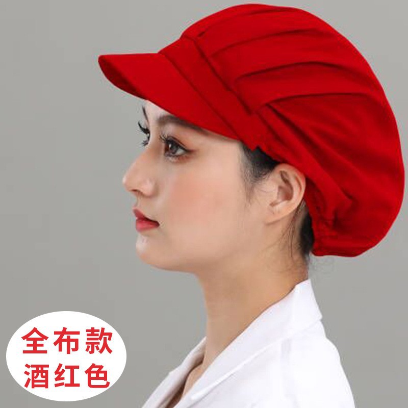 Workshop Mesh Cap Sanitary Chef Cap Work Cap Female Factory Dustproof and Breathable Kitchen Restaurant Adjustable Food Hat