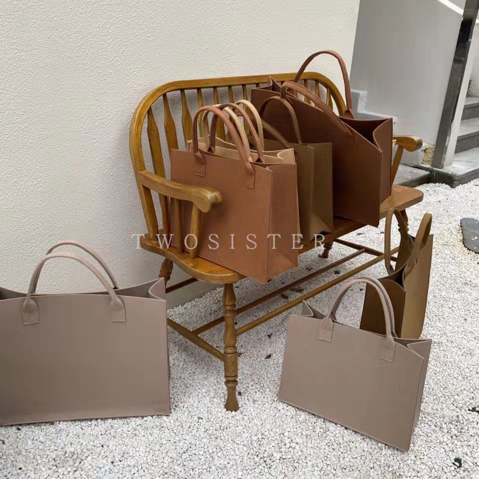 Tote Felt Bag Handbag Fashion Versatile Creative Large Capacity Shopping Bag Gift Bag Storage Bag Printed Logo