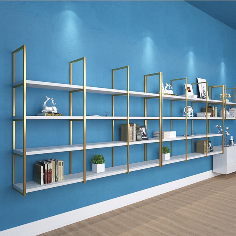 墙上置物架铁艺货架壁挂式书架现代简约多层货架展示架隔板陈列架