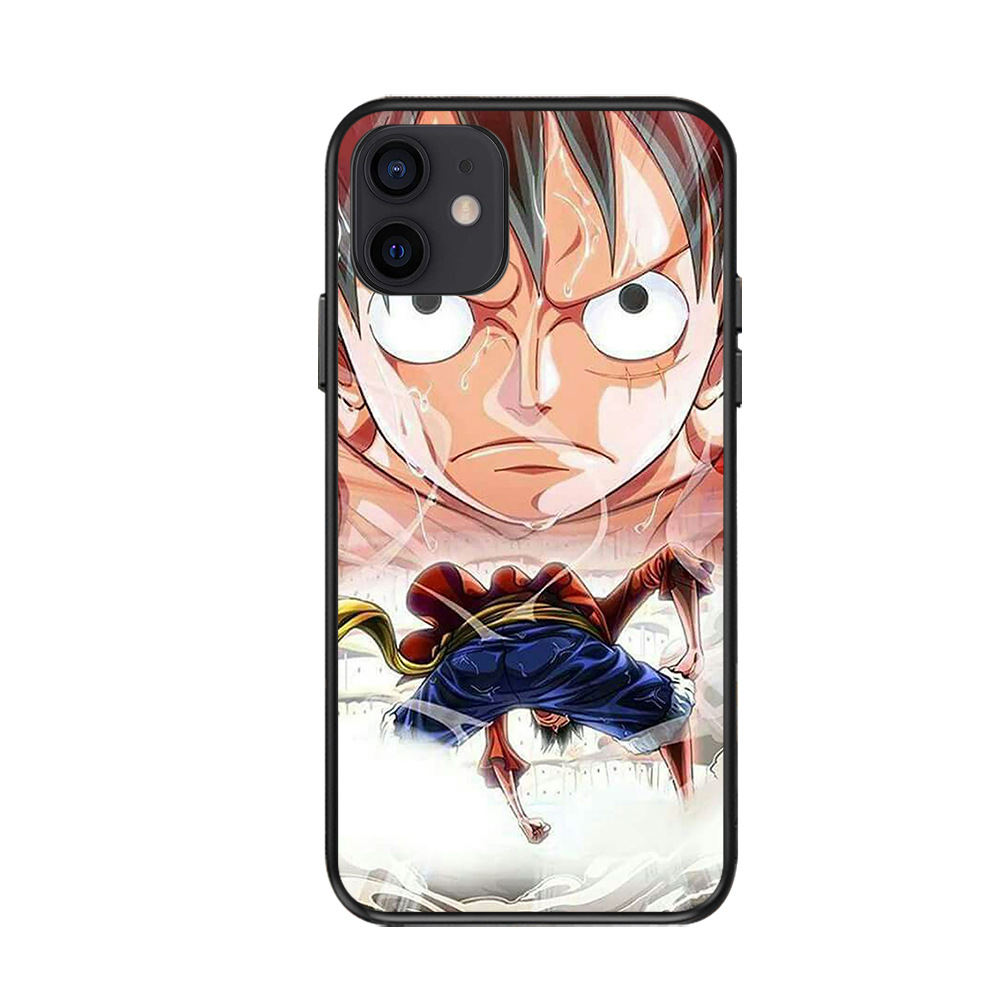 海贼王适用iphone12新款手机壳 动漫周边定制路飞 乔巴情侣手机壳