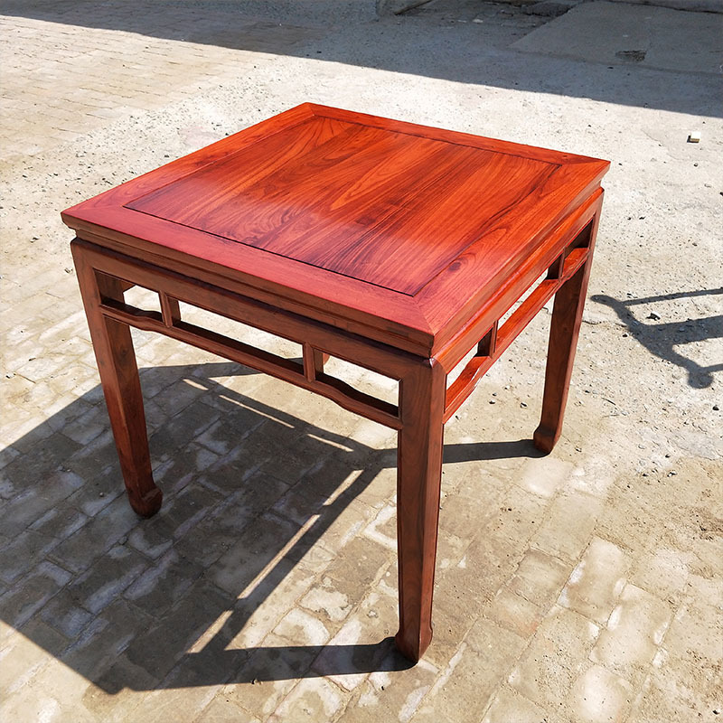 批发批发实木正方形老榆木八仙桌中式家用餐桌老式仿古大桌子白坯