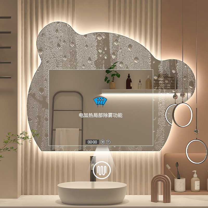 Trending Creative Bear Bathroom Bathroom Smart Mirror Touch Screen Led Dressing Table Cosmetic Mirror Wall Hanging